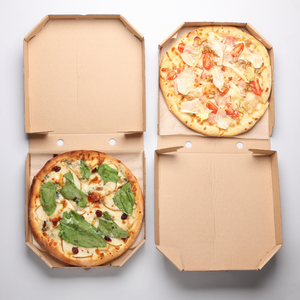 Caja de Pizza Cuadrada de Alta Gama, Apta para Alimentos, de Cuatro Colores, Plegable, Ecológica, de Cartón Corrugado Reciclado, Resistente - Product Image 2