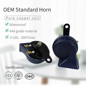 Bocina de Caracol para Automóvil de Dos Tonos, Eléctrica, de Calidad AA, Fabricada con Bobina de Cobre Puro y ABS - Product Image 1