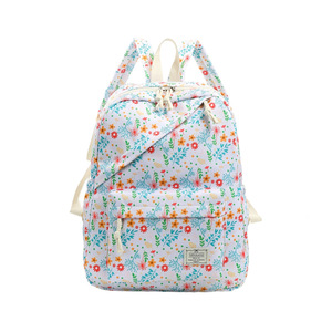 Floral print <b>large</b> capacity lightweight <b>backpack</b> adjustable shoulder straps breathable double shoulder bag daily commute - Product Image 2