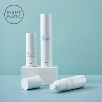 Flacon cosmétique de lotion à pompe sans air en plastique de luxe personnalisé 20ml 30ml 50ml Conteneur d'emballage rose givré pour soins de la peau pour perruques