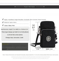 Sac bandoulière pour téléphone portable en tissu Oxford, petit format, unisexe, à porter autour du cou, vertical, style pochette de bras ou de poignet, porte-monnaie – Vente en gros, Nouveauté