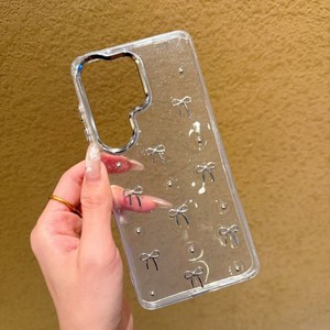 Funda Magnética Transparente con Lazo Plateado de Lujo para Samsung <span class=keywords><strong>Galaxy</strong></span> S26 S25 S23 Ultra S24 Plus A57 A56 A27 A37 A26 A17 A26 A07 - Product Image 2