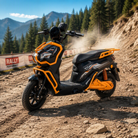 Electric Off-Road Motorcycle with Rear Hub Motor 3-Speed Transmission 60mph Max Speed for Adults