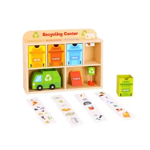2023 Nieuwe Houten Recycling Centrum Educatief Leren Cadeau Set Speelgoed Voor Kinderen