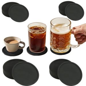 Sous-verre publicitaire personnalisable en silicone rond de 7 cm/8 cm/9 cm, isolant, antidérapant et anti-brûlure avec logo imprimé - Product Image 3