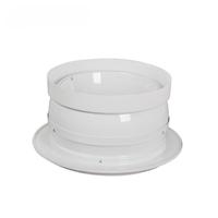 Diffuseur d'air rond en aluminium/plastique blanc avec buse de jet pour aéroport, hôtel, centre commercial, ventilation publique CVC
