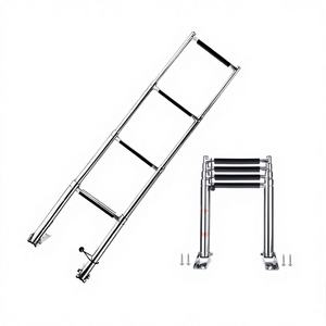 Industrial-Style Stainless Steel Folding Four-Section Gangway Rust-Proof Marine Hardware Boarding <b>Ladder</b> <b>for</b> Expedition <b>Boats</b> - Product Image 1