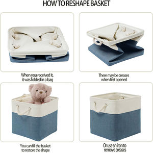 Cubos <span class=keywords><strong>de</strong></span> almacenamiento plegables <span class=keywords><strong>de</strong></span> doble color <span class=keywords><strong>de</strong></span> lino más vendidos <span class=keywords><strong>de</strong></span> <span class=keywords><strong>Amazon</strong></span> 2024 para el hogar, oficina, armario, ropa, cesta <span class=keywords><strong>de</strong></span> lavandería - Product Image 6