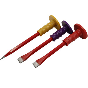 <span class=keywords><strong>Ciseau</strong></span> à maçonner à froid <span class=keywords><strong>de</strong></span> qualité supérieure, en acier au carbone plat et pointu, avec manche en caoutchouc - Product Image 5