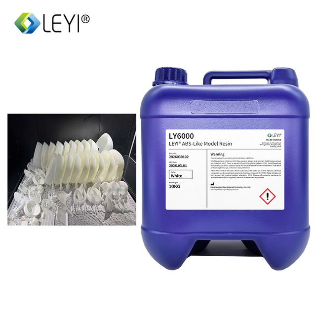 LEYI Universal ABS White 3D Printer Resin LY6000 385nm 405nm High Toughness 10kg Barrel 100% Purity for Most LCD DLP SLA