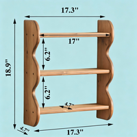 Étagère murale en bois massif à 3 niveaux, étagères flottantes rustiques, étagère de rangement murale, décoration de style farmhouse, étagère suspendue, étagères de présentation