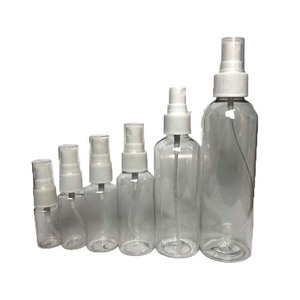 Flacon pulvérisateur en plastique transparent 40 ml, cylindre fin avec pompe, pour alcool, liquide, brume fine, emballage pour soins personnels - Product Image 1