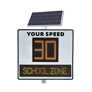 Panneau d'avertissement de vitesse de radar de circulation routière extérieur en aluminium à énergie solaire - Product Image 1