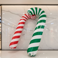Décorations de Noël gonflables TianYi Tech en forme de canne à sucre pour l'extérieur, 8-10 pieds, étanches, alimentées par prise, multicolores