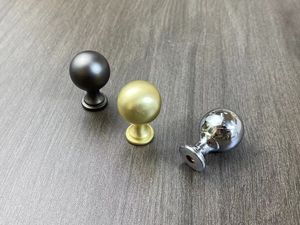 Poignée de meuble Oukali moderne, bouton de tiroir en alliage de zinc, forme champignon, nickel brossé, à trou unique - Product Image 4