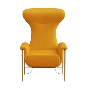 モダンなデザインの椅子最高品質のフランネル生地高級ヨーロピアンスタイルのリビングルーム用寝椅子