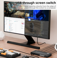 Commutateur KVM sans coupure 4 entrées 1 sortie avec multiviewer quadri-écrans et synchroniseur USB intégré pour clavier/souris