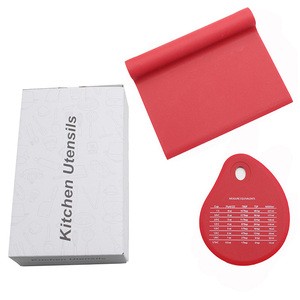 Spatule à pâte en silicone durable pour nettoyage de casseroles, plats et récipients de cuisine, avec mesures équivalentes - Product Image 4