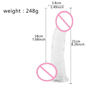 Dildo Vibrador Portátil Transparente para Masturbación Femenina, Producto Sexual para Adultos, Dildo Simulado - Product Image 2