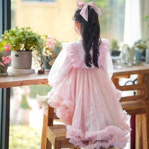 Vestido de princesa esponjoso de manga larga para niña, disfraz de actuación de Piano de cumpleaños de boda de gama alta para niños - Product Image 3