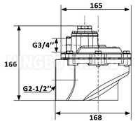 Válvulas de Pulso para Colector de Polvo Serie 353, G353A049 G2 1/2'' 2/2 NC, Cuerpo Roscado de Aluminio