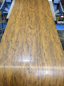 เหล็กม้วนเคลือบสีลายไม้ PPGI PPGL หนา 0.2-0.7 มม. เคลือบ PE HDP PVDF  ลวดลายตามสั่งสำหรับงานผนังและหลังคา - Product Image 1
