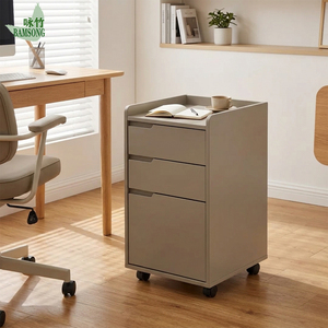 <span class=keywords><strong>Meuble</strong></span> de rangement mobile gris chaud à 3 tiroirs avec roulettes verrouillables, style scandinave, en bois, pour sous <span class=keywords><strong>bureau</strong></span>, fournisseur certifié - Product Image 4