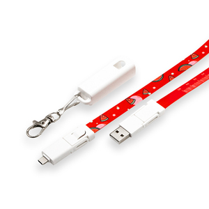 3A 6 1สายชาร์จเร็วแบบพกพาสายคล้องสายไมโคร USB สายชาร์จโทรศัพท์ไม้บรรทัดใหม่โปรโมชั่น - Product Image 3