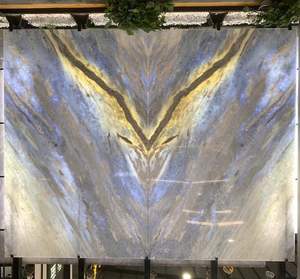 Ydstone แผ่นผนังหินอ่อน backlit แผ่นหินอ่อนสีฟ้าอ่อนคริสตัลสีฟ้าอ่อน - Product Image 3