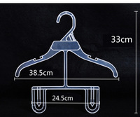 39cm Kunststoff Kinder Kinder Kleiderbügel Kunststoff transparent verbunden Baby Rack kleine Kleidung Bad Kleiderbügel Racks für die Anzeige