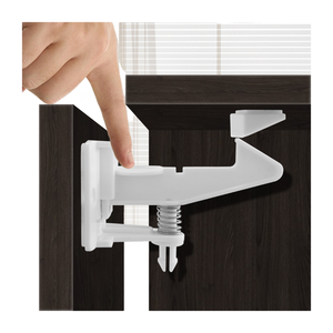 ตัวล็อคลิ้นชักเด็ก ตัวป้องกันความปลอดภัยสำหรับเด็กแบบมองไม่เห็น ไม่ต้องเจาะติดตั้ง พลาสติกสีขาว - Product Image 2