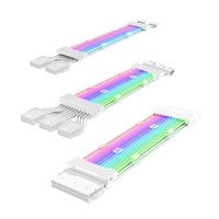 YICOBEILA Kabel Ekstensi Luminescent 24pin ARGB Synchrotron 3 * 8pin Motherboard Kartu Grafis 2 * 8pin Stok 100% SRGB
