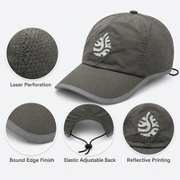 Casquette de golf personnalisée avec logo imprimé réfléchissant, perforée, respirante, casquette de sport de baseball avec visière incurvée pour la course à pied et les activités de plein air