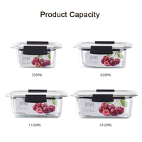 Boîte à lunch portable pour la cuisine, ensemble de contenants alimentaires en plastique sans BPA, boîte bento étanche, contenants alimentaires avec couvercles