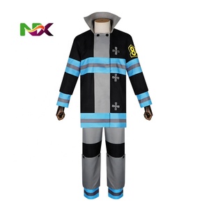 Disfraz de Cosplay de <span class=keywords><strong>Anime</strong></span> Fire Force, YNX Unisex, Traje de <span class=keywords><strong>Bombero</strong></span> de la 8ª División de Shinra Kusakabe, Poliéster, para Halloween, Juego de Roles y Fiestas - Product Image 1