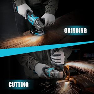 20V Cordless Angle Kit Brushless Motor 4-1/2" Disc Battery <b>Powered</b> Portable <b>Tools</b> for Cutting and Grinding Metal - Product Image 4