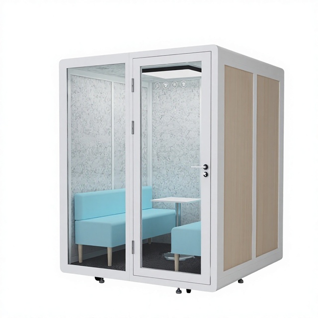 Acoustic Office Pod Soundproof Meeting Booth Modular Private Phone Cabin Portable Interview Room