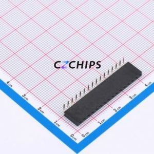 XDM254-1-16-W-8.5-G0 Pin Socket Bent Lead Through Hole,P=2.54mm Connector 1x16P 2.54mm Square Hole Right Angle Insert - Product Image 1
