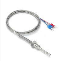 Termopar Blindado Tipo K, Cable de Acero Inoxidable con Blindaje Digital, IP66 Impermeable, Personalizable OEM, Alta Precisión de Temperatura