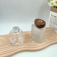 Bouteille diffuseur de parfum en verre triangulaire transparent givré 100ml 200ml pour aromathérapie