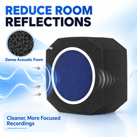 Écran d'isolation acoustique pour microphone PE4, filtre anti-bruit en mousse acoustique pour enregistrement en studio et podcast