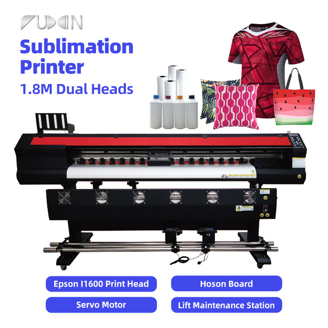 1 Year Warranty 1800mm Dye Sublimation Printer with Press All in One 2heads I1600 Sublimation Machine