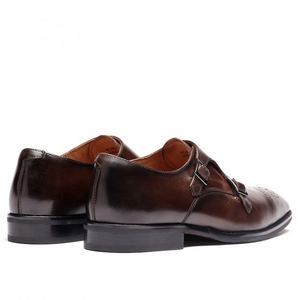 Top-quality Luxury Men's Square Full-grain Leather Handcrafted Business Wedding <b>Shoes</b> Comfortable Waterproof <b>Height</b> <b>Increasing</b> - Product Image 3