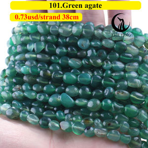 Zhe Ying 6-8 mm Unregelmäßige Nugget-Steinperlen Aktions-Stil Kieselstein Getrommelte Nugget-Perlen - Product Image 6