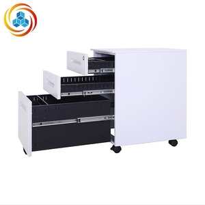 Best-selling Metal Space-saving Under-<b>desk</b> Lockable Filing Cabinet Movable Compact Storage Unit for Home Office Living Room - Product Image 4