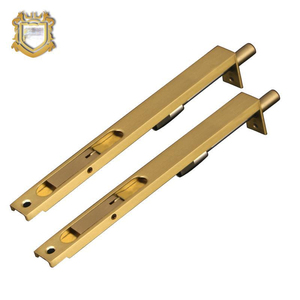 Portes en bois à double battant en cuivre, avec double système de verrous dissimulés, de 20 à 120 cm, avec loquets en laiton. - Product Image 3