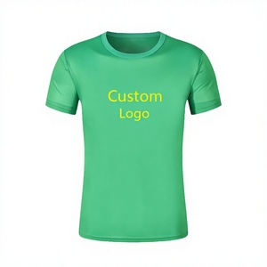 Factory Direct EU Size <b>Extra</b> <b>Large</b> 100% Polyester Knitted Custom Fitness Casual T-Shirt Solid Logo <b>Print</b> Design Eco-Friendly - Product Image 1