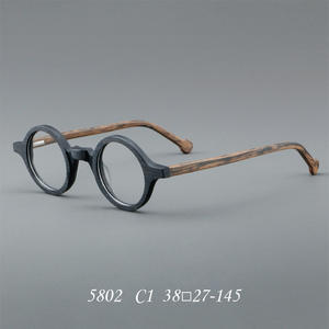 نظارات بصرية يابانية أنيقة بشعار مخصص نظارات خشبية صغيرة بنمط كلاسيكي نظارات قصر النظر للنساء - Product Image 4