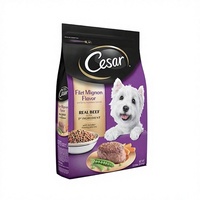 Pochette refermable en PE avec fermeture éclair, imprimée avec un logo personnalisé, recyclable, pour l'emballage de friandises pour chiens, nourriture pour animaux de compagnie, sac à fond carré