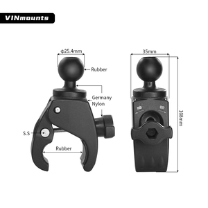 Soporte de Riel para Motocicleta y Bicicleta con Clip de Montaje de Bola de 360 Grados para Gopro Hero 12 11 10 9 8 para Teléfono y Cámara de Acción - Product Image 5